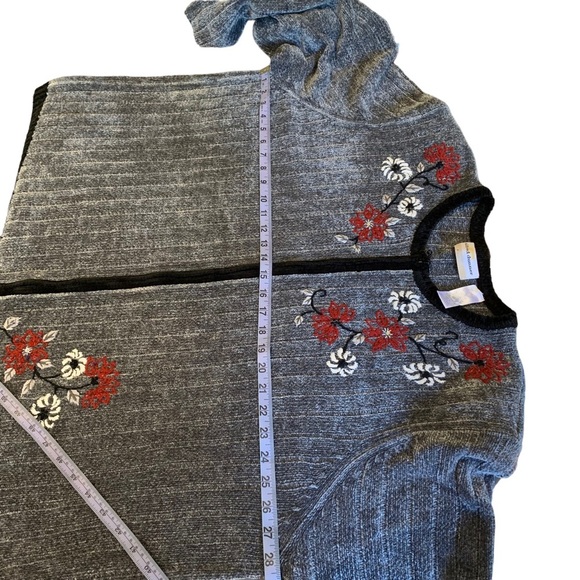 Vintage Alfred Dunner Embroidery Zip Front Cardigan/Sweater - Picture 5 of 14